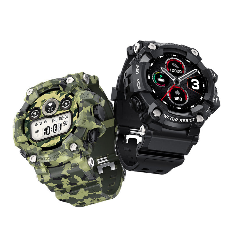 HKM-011667 T6 Tactical Waterproof Smart Watch with 1.3-Inch Display and Multi-Function Features