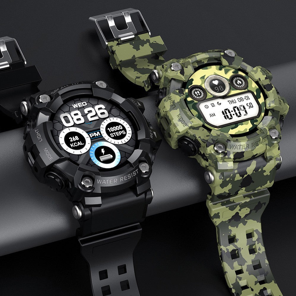 HKM-011667 T6 Tactical Waterproof Smart Watch with 1.3-Inch Display and Multi-Function Features