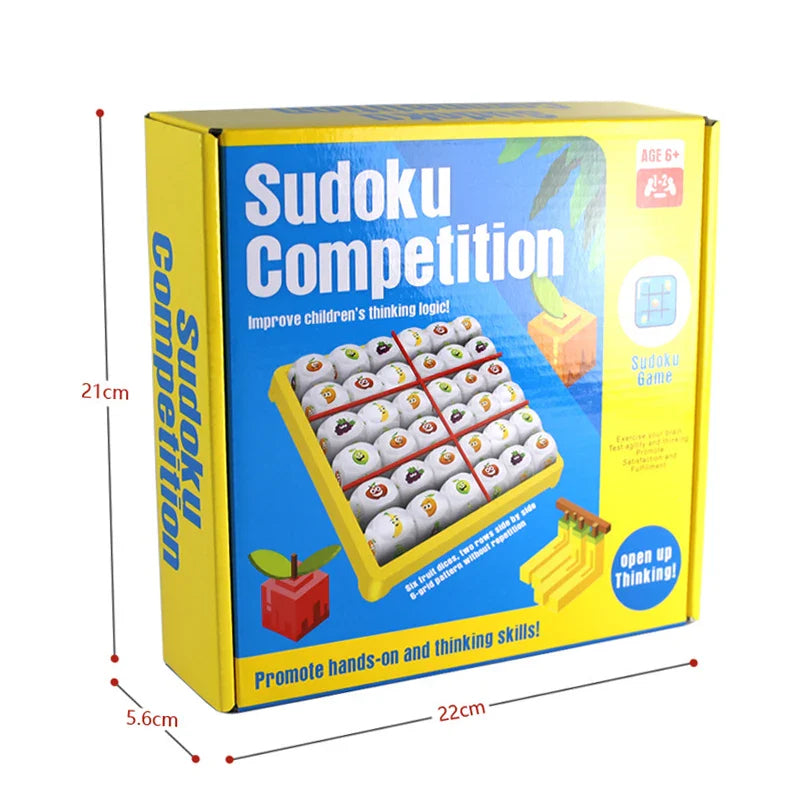 HKM-011731 Intelligent Fruits Sudoku Educational Board Game for Parent-Child Interaction, Ages 3+