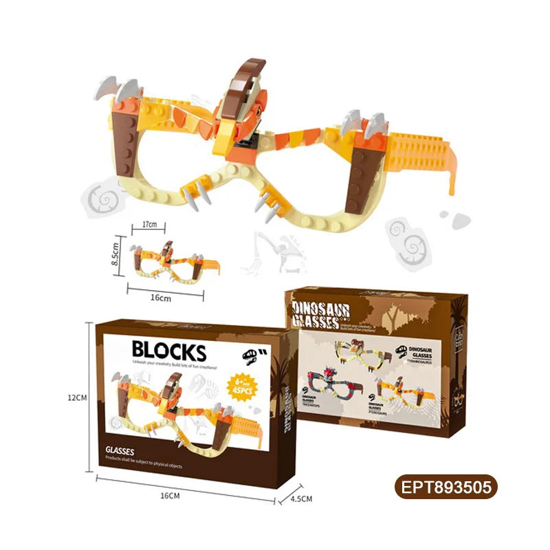 Dinosaur Building Blocks Set for Kids - Creative Construction Toy for Ages 2-4