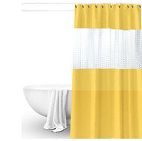 HKM-011859 Translucent Waterproof Mildew Proof Shower Curtain for Modern Bathrooms – 180cm x 200cm, Available in Multiple Colors