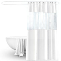 HKM-011859 Translucent Waterproof Mildew Proof Shower Curtain for Modern Bathrooms – 180cm x 200cm, Available in Multiple Colors