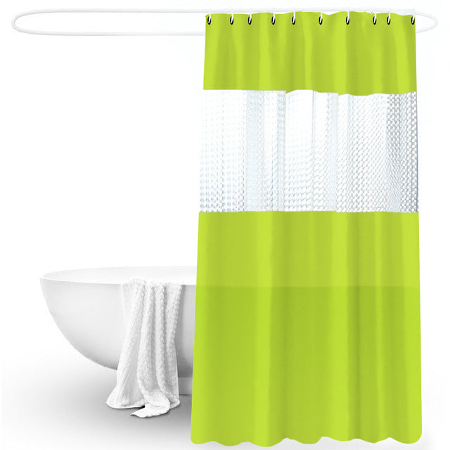 HKM-011859 Translucent Waterproof Mildew Proof Shower Curtain for Modern Bathrooms – 180cm x 200cm, Available in Multiple Colors