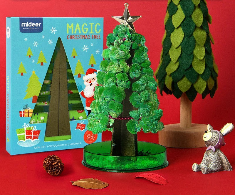HKM-011923 Magic Growing Paper Christmas Tree with Water Activation - Festive Tree Decoration Set
