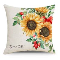 HKM-011987 Rustic Floral Linen Print Pillowcase for Elegant Home Decor