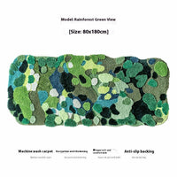HKM-012115 Children's Room Floor Mat in Miracle Garden Design, Various Sizes Available, Machine Washable, Polyester Material