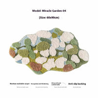 HKM-012115 Children's Room Floor Mat in Miracle Garden Design, Various Sizes Available, Machine Washable, Polyester Material
