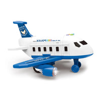 HKM-012115 Educational Electric Deformation Airplane Parking Garage Toy with Light and Music