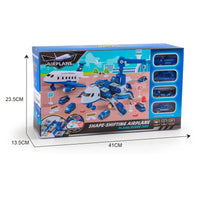 HKM-012115 Educational Electric Deformation Airplane Parking Garage Toy with Light and Music