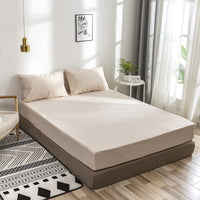 HKM-012115 Waterproof Velvet Bed Sheet Set with Pillows - Various Sizes Available