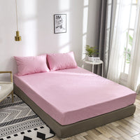 HKM-012115 Waterproof Velvet Bed Sheet Set with Pillows - Various Sizes Available