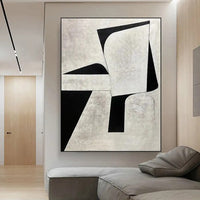 HKM-012243 Handmade Abstract Oil Painting on Canvas – Modern Minimalist Wall Art for Home Decoration