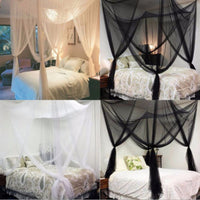 HKM-012307 Four-Sided Polyester Mosquito Net with Square Doors, 210x190x240cm, White or Black
