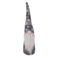 HKM-012435 Faceless Elderly Pendant Doll for Christmas Decoration - Cloth, European & American Style, Red & Gray