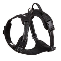HKM-012499 Adjustable Dog Fur Vest-style Chest Strap in Orange, Red, and Black, Sizes XS-XL with Towing Rope Included