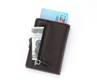 HKM-012563 Metal Card Holder with Zipper and Automatic Eject Function