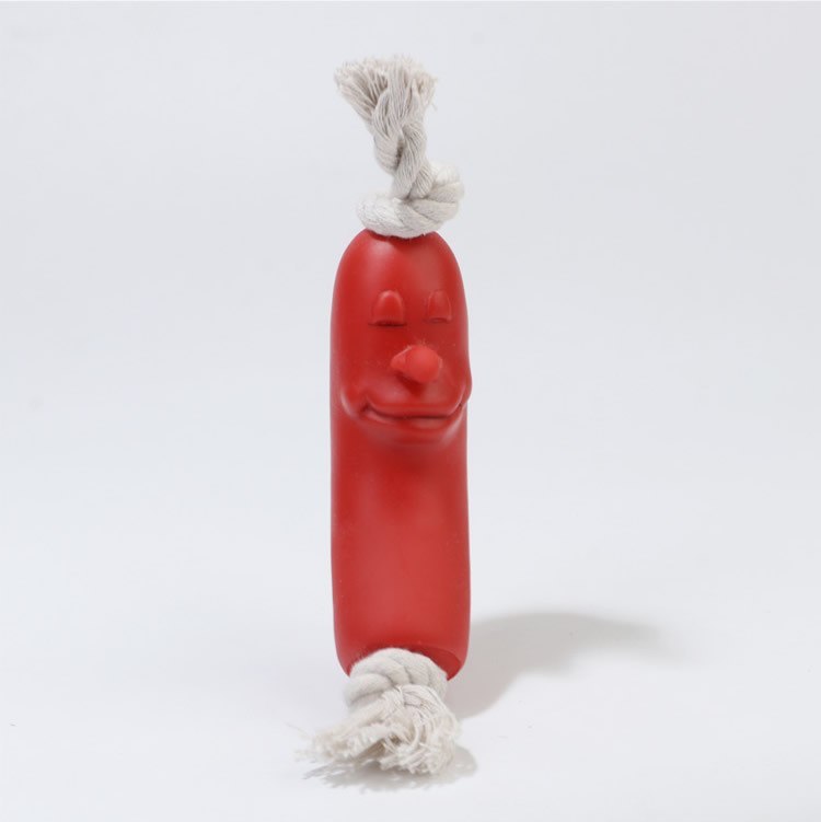 HKM-012755 Puppy Funny Ham Sausage Dog Chew Toys Pet Supplies Interactive Dog Ball Toys For Large Dogs Bite Resistant Hot Dog Toy
