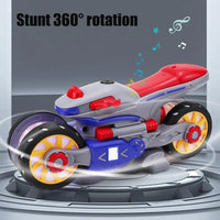 HKM-012947 Colorful Electric Rotary Motorcycle Toy for Kids with Music and Lights - Ages 2 to 13