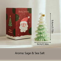 HKM-013075 3D Cedar Christmas Tree Candle - Aromatherapy Ornament for Home Decor and Gifts