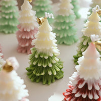 HKM-013075 3D Cedar Christmas Tree Candle - Aromatherapy Ornament for Home Decor and Gifts