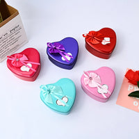 HKM-013139 Creative Soap Flower Gift Box with Plush Bear and Heart Shaped Iron Box for Valentine's Day