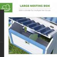 HKM-013459 55.5 Inch Wooden Chicken Coop with Run and Nesting Box for 2-3 Chickens, Weather-Resistant Design