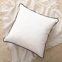 HKM-013459 Solid Color Velvet Pillowcase - Fashion Simple Design in Black or White, 45x45CM