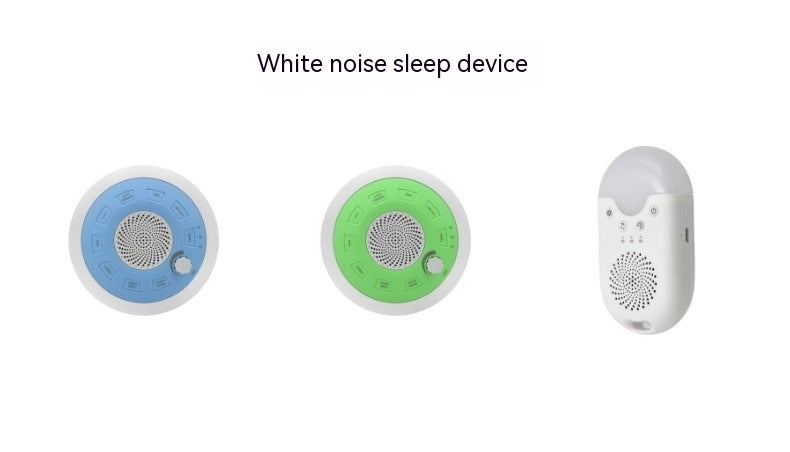 HKM-013523 Rechargeable White Noise Sleep Aid Device with Music Function - Blue and Green Flying Saucer Design