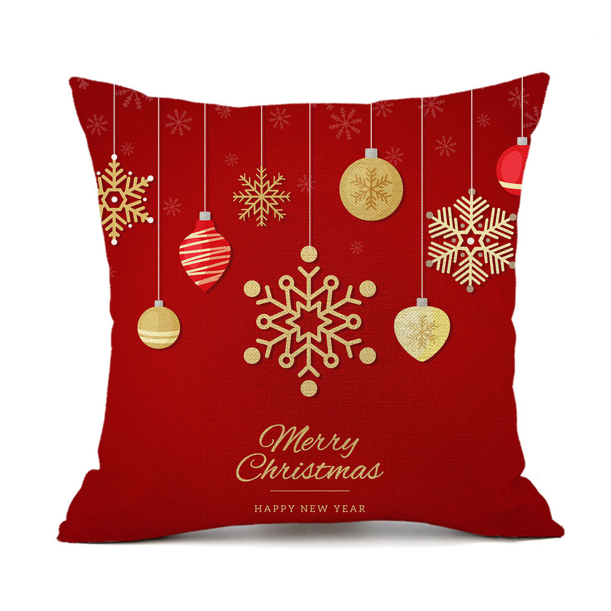 HKM-013587 Christmas-Themed Polyester Pillowcase for Cozy Holiday Decor