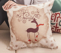 HKM-013587 Christmas-Themed Polyester Pillowcase for Cozy Holiday Decor