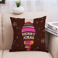HKM-013587 Christmas-Themed Polyester Pillowcase for Cozy Holiday Decor