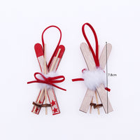 HKM-013587 Wooden Sleigh Christmas Tree Pendant for Home and Office Decor
