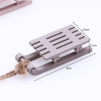 HKM-013587 Wooden Sleigh Christmas Tree Pendant for Home and Office Decor