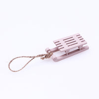 HKM-013587 Wooden Sleigh Christmas Tree Pendant for Home and Office Decor