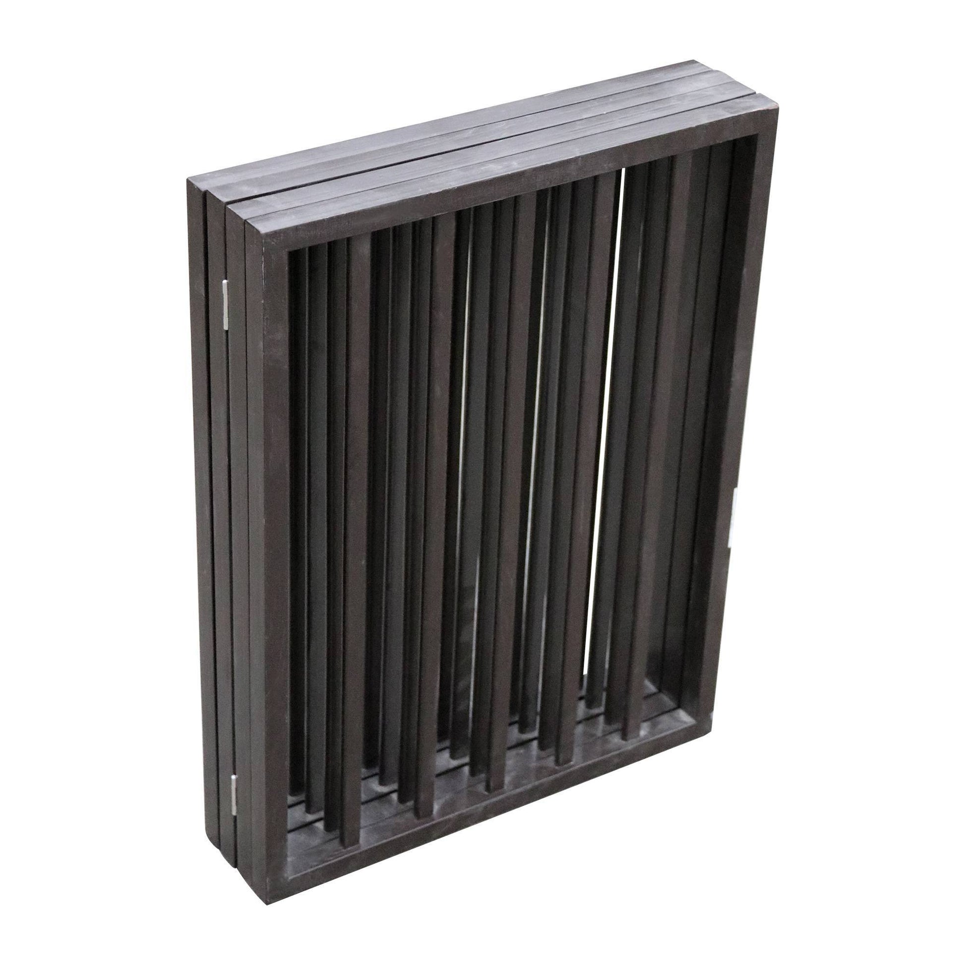 HKM-013651 Folding Pet Gate for Doorways and Stairs - Lightweight, Easy to Move and Store, Dark Brown