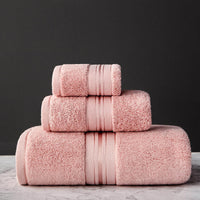 HKM-014035 Cotton Bath Towel Set - 3-Piece Collection with Beach Towel and Square Scarf in Multiple Colors