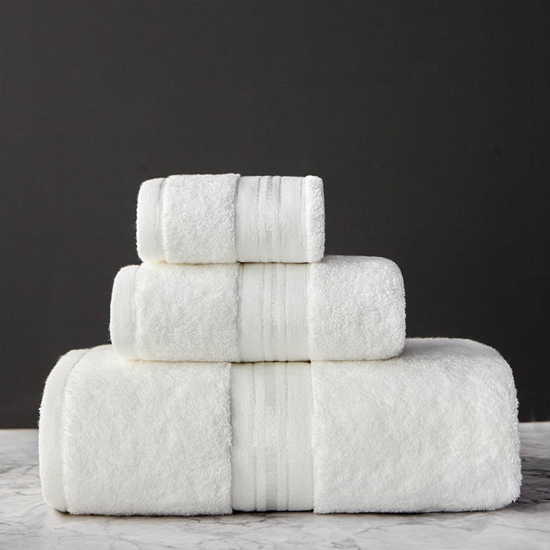 HKM-014035 Cotton Bath Towel Set - 3-Piece Collection with Beach Towel and Square Scarf in Multiple Colors