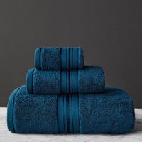 HKM-014035 Cotton Bath Towel Set - 3-Piece Collection with Beach Towel and Square Scarf in Multiple Colors