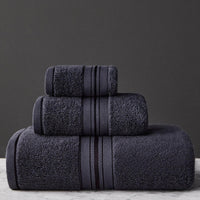 HKM-014035 Cotton Bath Towel Set - 3-Piece Collection with Beach Towel and Square Scarf in Multiple Colors