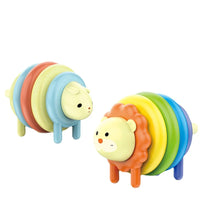 HKM-014035 DIY Lacing Animal Stacking Rings Educational Toy for Sensory Development and Puzzle Play for Babies and Toddlers