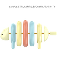 HKM-014035 DIY Lacing Animal Stacking Rings Educational Toy for Sensory Development and Puzzle Play for Babies and Toddlers