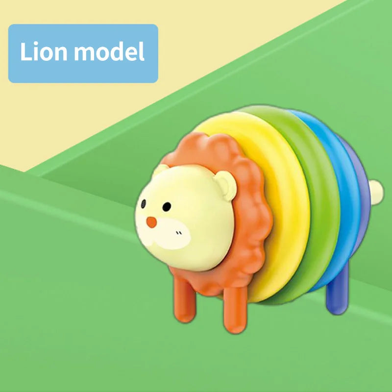 HKM-014035 DIY Lacing Animal Stacking Rings Educational Toy for Sensory Development and Puzzle Play for Babies and Toddlers