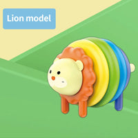 HKM-014035 DIY Lacing Animal Stacking Rings Educational Toy for Sensory Development and Puzzle Play for Babies and Toddlers