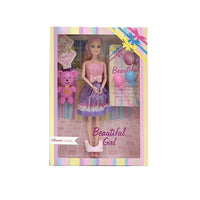 HKM-014099 11.5 Inch Fashion Dress Doll Play Set - Solid Body PVC Toy for Girls Ages 2-7