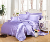 HKM-014227 Luxury Summer Bedding Set in Black and White - King Size Duvet Cover and Bed Sheet Set, 4-Piece Collection