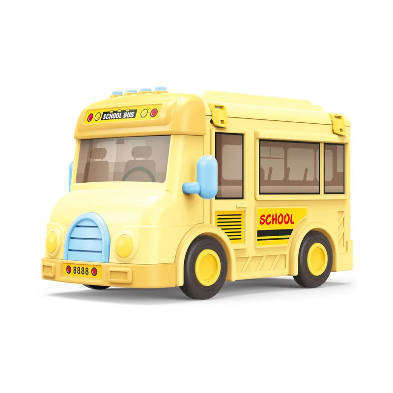 KTX-014291 Free-Wheel Music School Bus Toy for Pretend Play - Ages 2-7 Years
