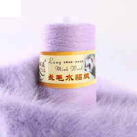 HKM-014291 Hand-Knitted Medium Thick Mink Scarf - Soft Woolen Cone Yarn