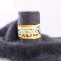 HKM-014291 Hand-Knitted Medium Thick Mink Scarf - Soft Woolen Cone Yarn