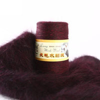 HKM-014291 Hand-Knitted Medium Thick Mink Scarf - Soft Woolen Cone Yarn
