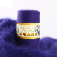 HKM-014291 Hand-Knitted Medium Thick Mink Scarf - Soft Woolen Cone Yarn